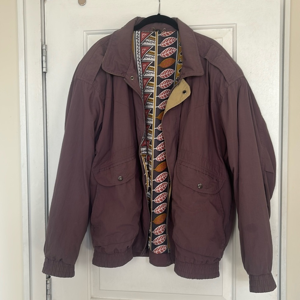 Vintage Lightweight Dusty Mauve Bomber Jacket